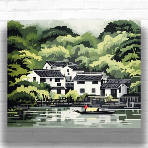Breaking Dawn in Japan - Paint by Numbers Japanese