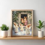Christmas Angels Bunnies - Paint by Number Christmas