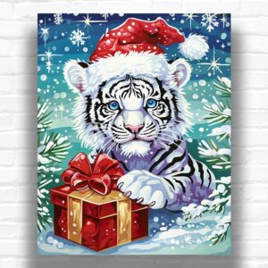 Christmas Baby Tiger - Paint by Number Kit