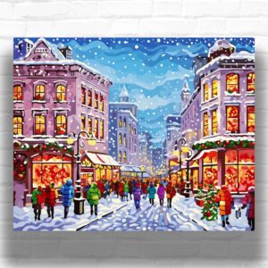 Christmas Eve in New York - Christmas Paint by Number Kits