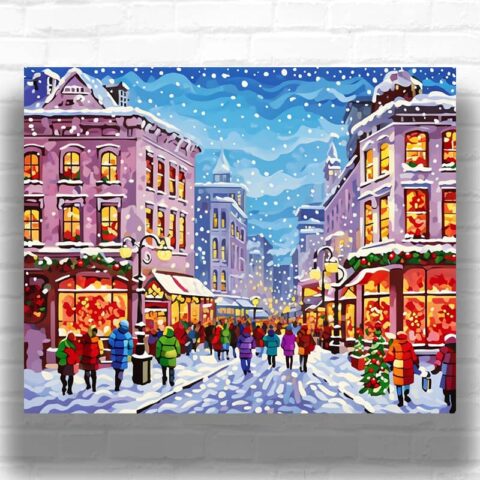 Christmas Eve in New York - Christmas Paint by Number Kits