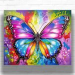 Colorful Butterfly Paint by Numbers – Bright Canvas Art