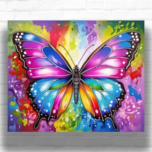 Colorful Butterfly Paint by Numbers – Bright Canvas Art