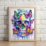 Colorful Butterfly Skull - Paint By Numbers Butterflies