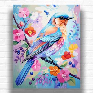 Colorful Chickadee - Paint by Number