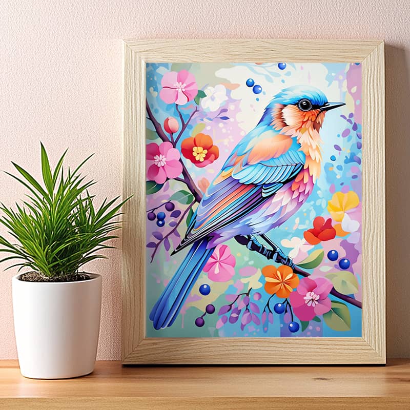 Colorful Chickadee - Paint by Number Kit