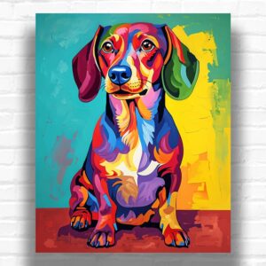 Colorful Mini Dachshund - Dog Paint by Numbers
