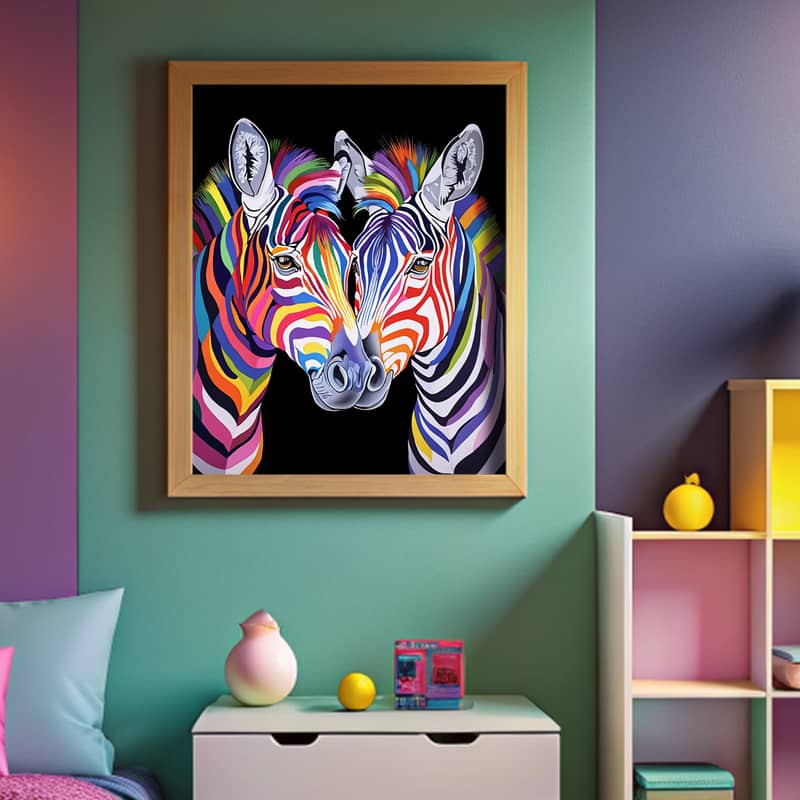 Colorful Zebras - Paint by Numbers