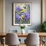 Great Tit on Blue Lilac Tree - Paint By Number
