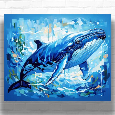 Humpback Whale in Sea - Paint by Numbers Whale