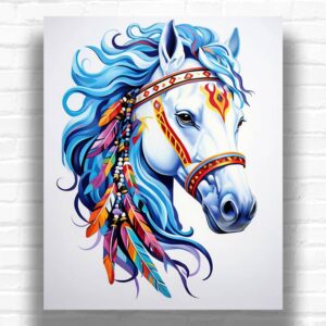 Indian Horse - Horse Paint by Number for Adults