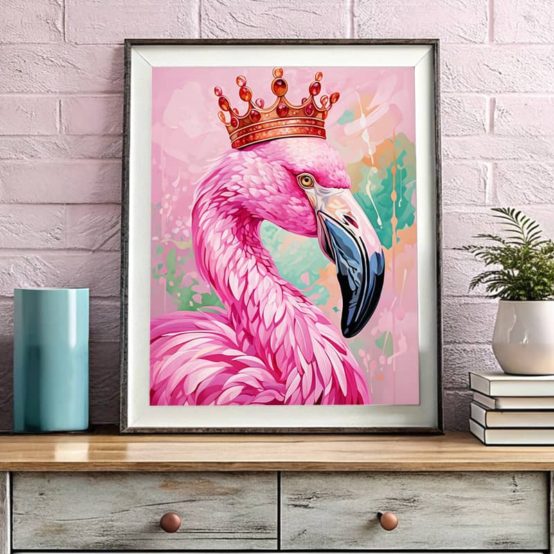 King Flamingo - Paint by Numbers