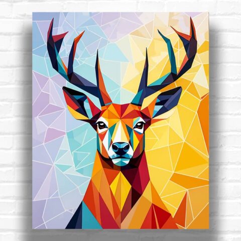 Mosaic Deer - Paint by Number Kit