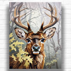 Red Deer Head - Deer Paint by Number Kit