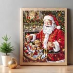 Santa Claus with Christmas Gifts - Paint by Numbers Santa Claus