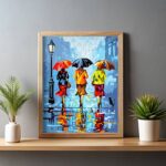 Three Old Ladies with Umbrellas - Paint by Number Lady