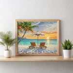 Tropical Island Beach - Paint by Number Kit