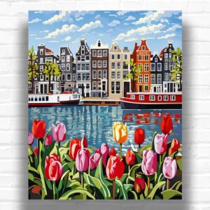 Tulips in Amsterdam - Cities Paint by Numbers