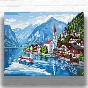 View of Hallstatt Austria - Paint by Number Kit