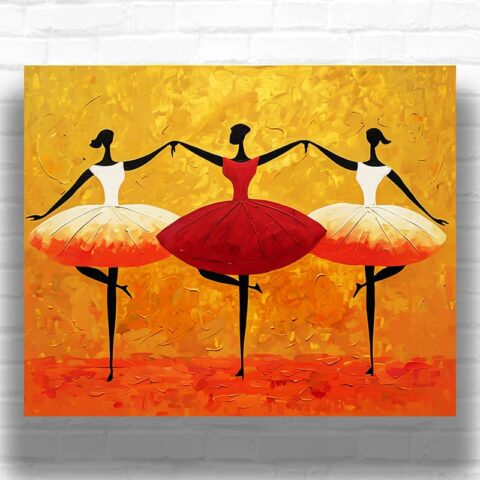 Abstract Dancing Women - Abstract Paint by Number Kits