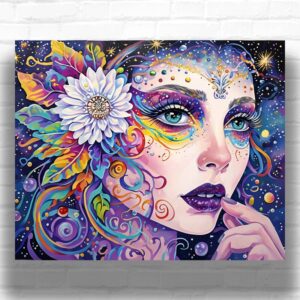 Abstract Mosaic Woman Face - Paint by Numbers Kit