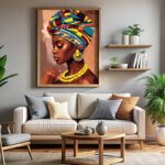 African American Lady in Ethnic Turban - Paint by Numbers People