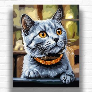British Blue Cat - Paint by Numbers Cat