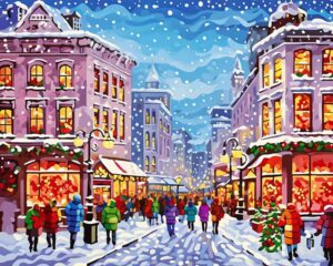 Christmas Eve in New York - Paint by Numbers Kits