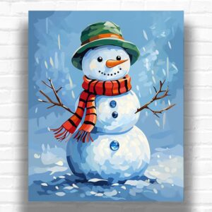 Christmas Snowman - Snowman Paint by Number
