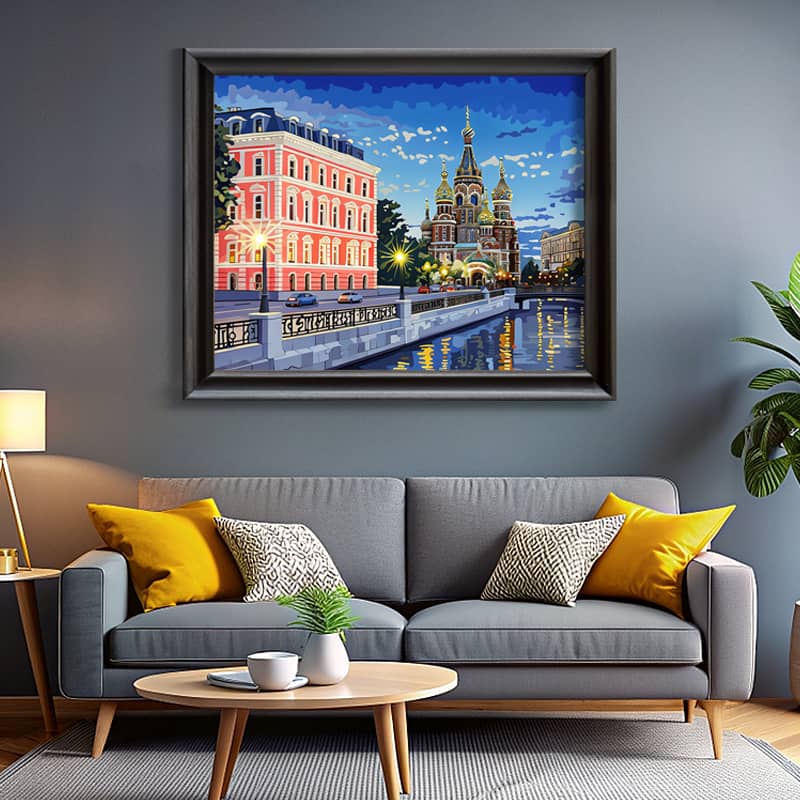Church in Saint Petersburg - Paint by Numbers Kit
