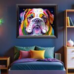 Colorful Bulldog - Dog Paint by Numbers Kit