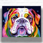 Colorful Bulldog - Easy Paint by Numbers