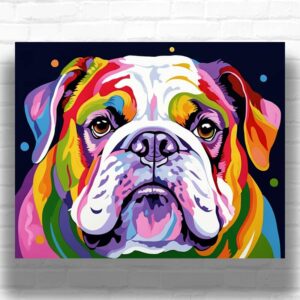 Colorful Bulldog - Easy Paint by Numbers