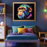 Colorful Chimp - Paint by Numbers Monkey