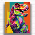 Colorful Dino - Paint by Numbers Dinosaur