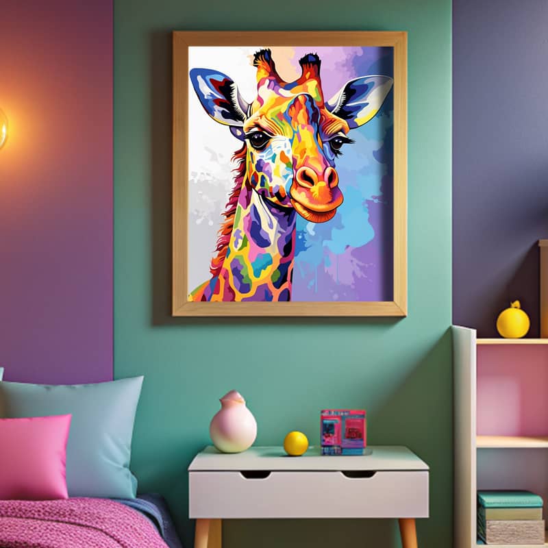 Colorful Giraffe - Paint by Numbers