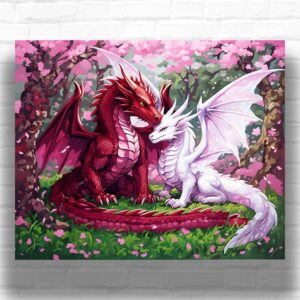 Dragons Love - Anime Paint by Number Kits