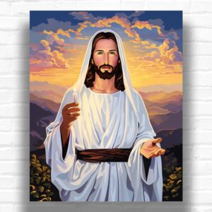 Jesus Lighting the Way - Paint by Number Jesus Christ