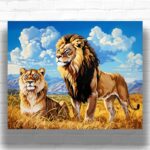 Lions of the Savanna - Paint by Numbers Lion