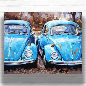 Old Blue Bug Cars - Car Paint by Number Kits