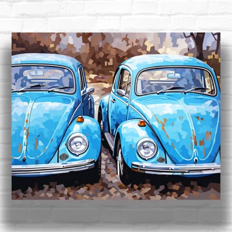Old Blue Bug Cars - Car Paint by Number Kits