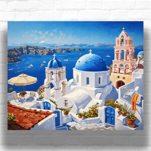 Old Town of Oia - Paint by Numbers Santorini