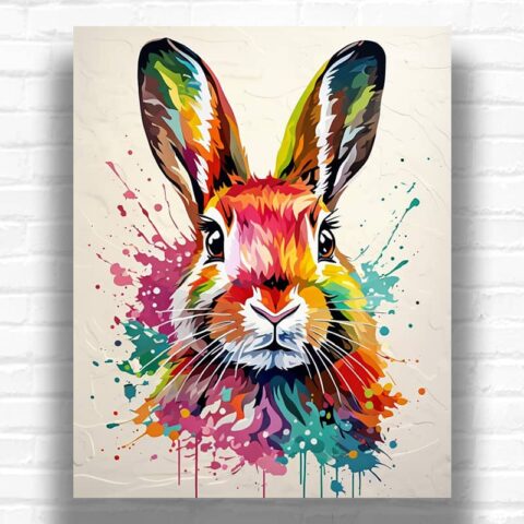 Painted Rabbit - Paint by Numbers Kit Painted Rabbit - Paint by Numbers Kit