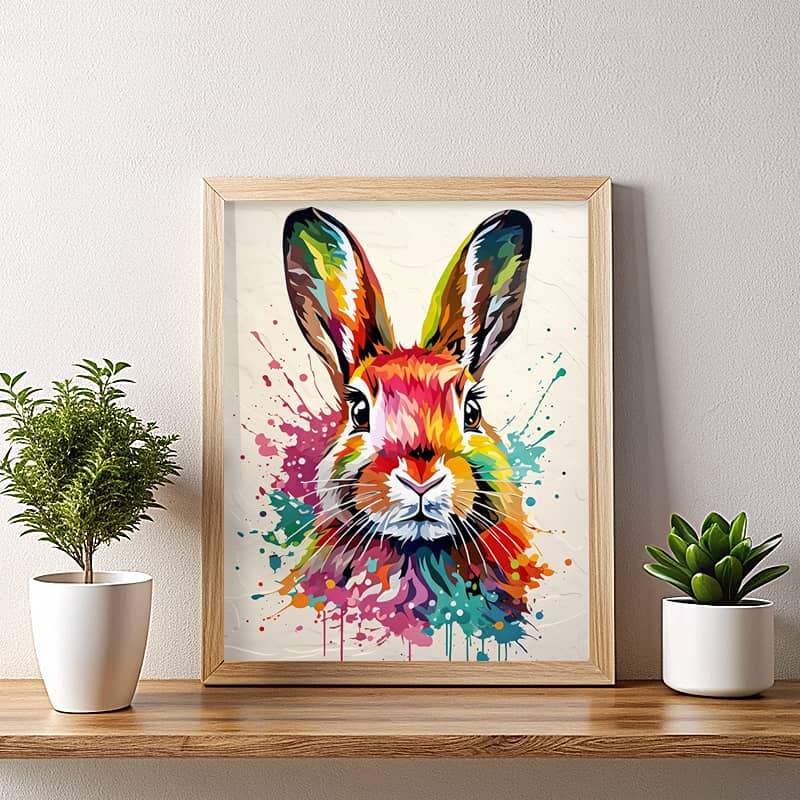 Painted Rabbit - Paint by Numbers