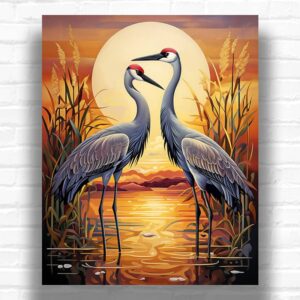 Sandhill Cranes - Paint by Number