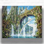 Sky City Castle - Anime Paint by Numbers Kit