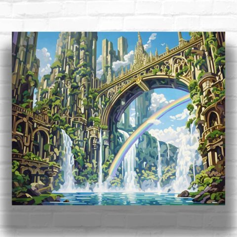 Sky City Castle - Anime Paint by Numbers Kit