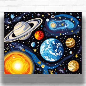 Space Planets - Paint by Numbers Solar System