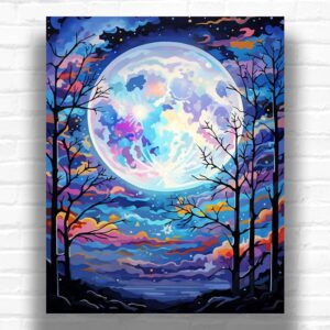 Twilight Moon - Paint by Numbers Moon