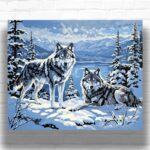 Two Wolves - Paint by Numbers Kit